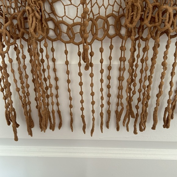 ROOMMATES (Nordstrom) - Boho Lace Vest Tan Size small crochet - Picture 5 of 7